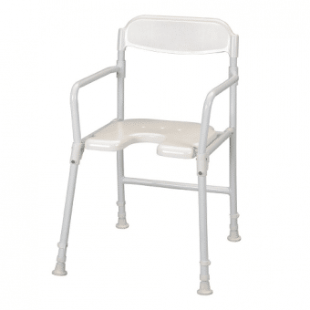 Folding shower chair with aluminum frame for safe showering