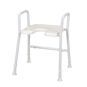 White Days Aluminium Shower Stool with Arms