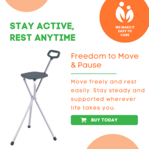 Stay Active, Rest Anytime with With a stick that has a seat