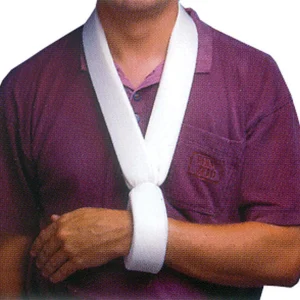 Collar and Cuff Sling with Ties in Colour white