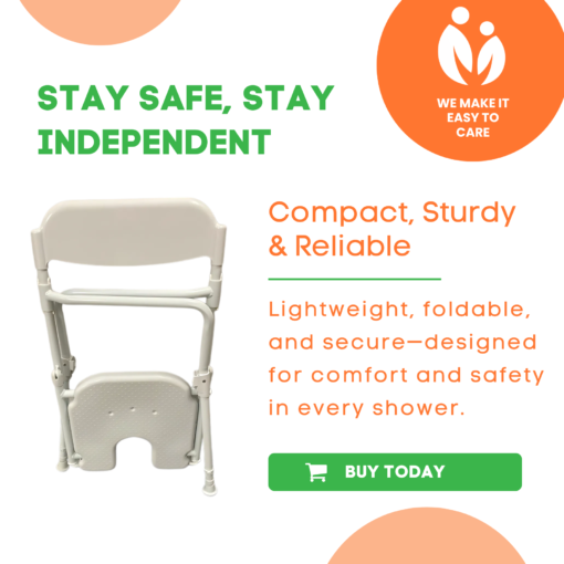 Stay Safe, Stay Independent with our Folding Shower Chair demonstration on how the chair folds